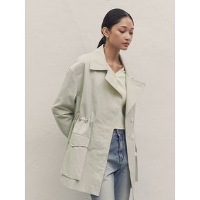 OVERSIZED-FIT STRING TRENCH JUMPER MINT MBDFJP001MT