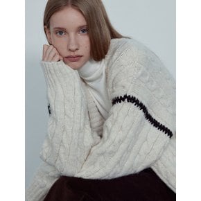 NOI COLORING LINE CABLE CARDIGAN_NFCA5266