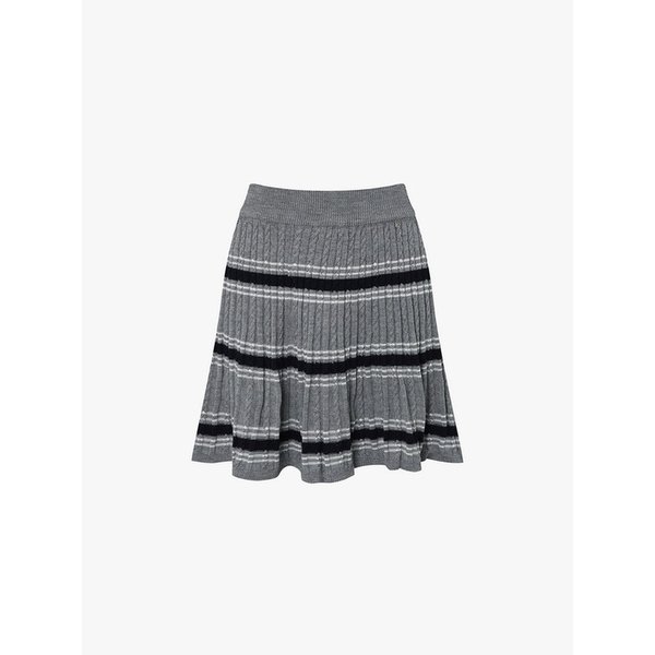 케이블 니트 플레어 스커트 EMQ1KSK200