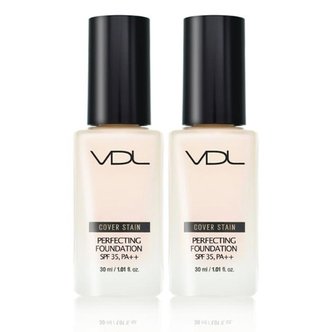  VDL 커버스테인 퍼펙팅 파운데이션 30ml V01 (17호 따뜻한 옐로우톤) 2개