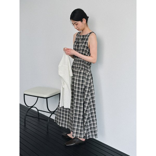 Smocked Waist Check Dress