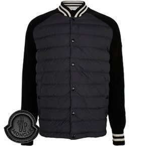 [부산점] 몽클레어 블랙 로고 니트 믹스 패딩 집업 자켓 9B00011 M1367 999