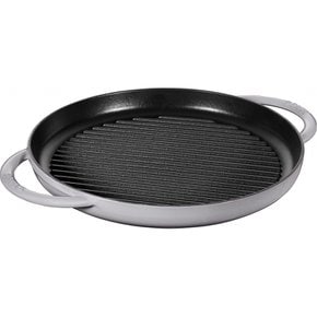 staub 30 cm] IH Grill & Frying Pan 스토우브 [퓨어 그릴 라운드 그레이 그릴 팬 양손 주물