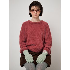 FLUFFY KNIT PULLOVER, MAUVEWOOD