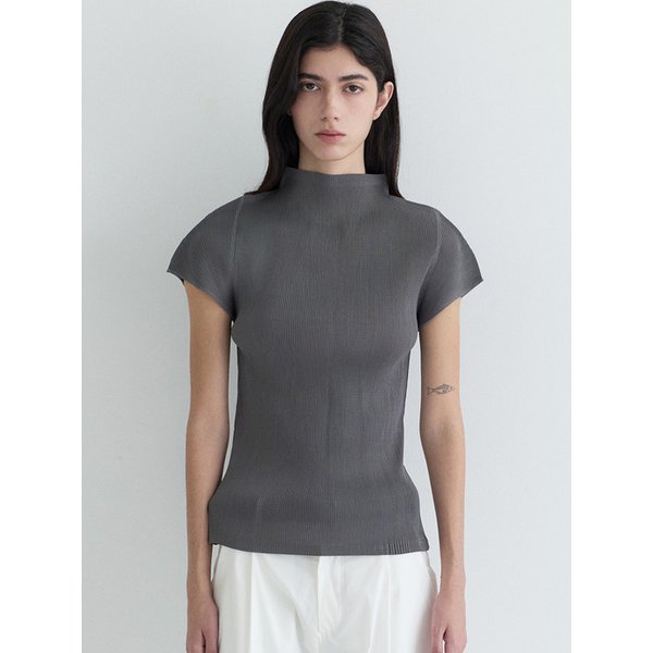 High Neck Pleated Sleeve _ 4color