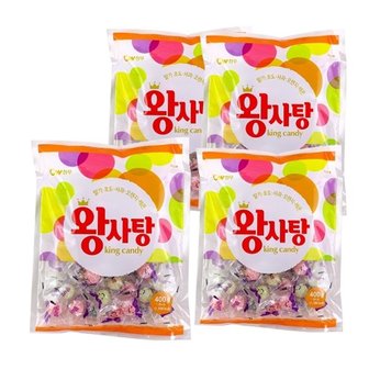  CW 청우 왕사탕 400g x4개 / 대용량 캔디 5가지맛