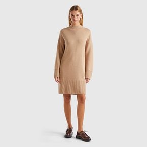 Rib block midi knit dress_1244DV022193