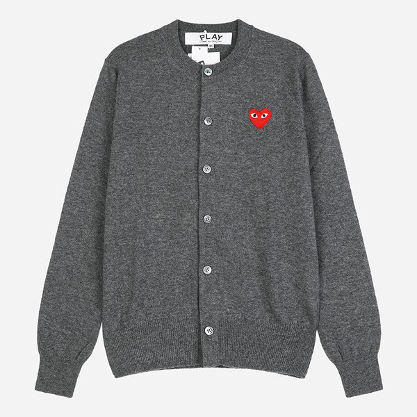 [시흥점] 6S AX N007 051 3 레드 하트 니트 가디건 그레이