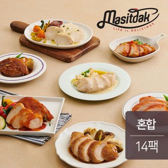 맛있닭 소스 통 닭가슴살 혼합 100g 14팩