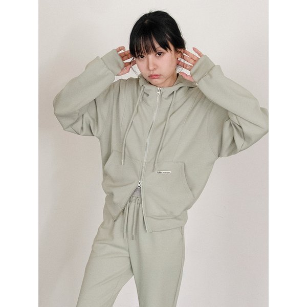 소프트 텐션 하이넥 핑거홀 투웨이 후드집업 BK7973 (3COLOR)