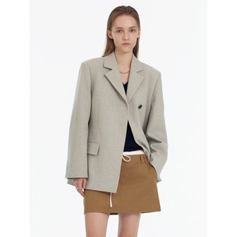 FRONTROW Oversized Herringbone Blazer_2color