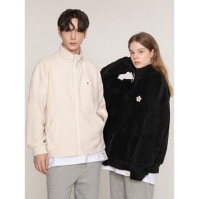 [UNISEX]플라워도트 자수 플리스집업 자켓_2color