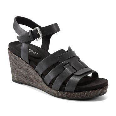 락포트 [여성화]베사 피셔맨 웨지 7.5CM 샌들 BLACK   RW0163