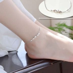 생일 별우주 스타볼 선물 패션 발찌 은색 T0415 두줄 행성볼발찌