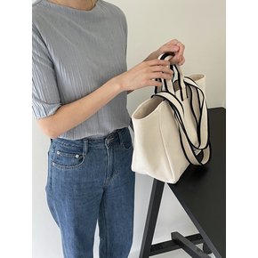 Two-tone strap bag (ivory)