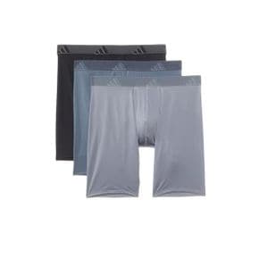 5200450 Adidas Athletic Fit Microfiber Long Boxer Brief Underwear 3-Pack