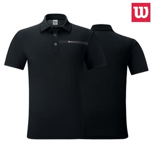 윌슨 남성 반팔 티셔츠 7205 블랙 카라 단체 테니스