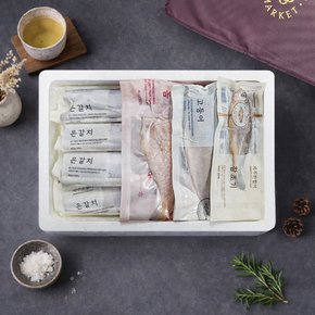[9/21일 10시 결제건까지 명절전배송] 신세계 프리미엄 4종 세트 1.77kg(갈치600g*1미,옥돔230*1미,참조기80g*5미,고등어180g*3팩/신세계가방 포장)