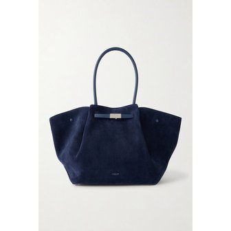 DEMELLIER 드멜리어 뉴욕 라지 가죽 트리밍 스웨이드 토트백 46376663162972695