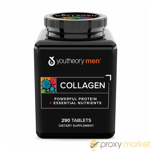 [해외직구]유씨어리 맨스 콜라겐 파워풀 프로틴 290정 Youtheory Men`s Collagen Powerful Protein