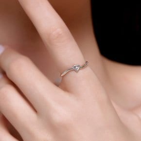 Silver925 타이니 포인트 하트 반지
