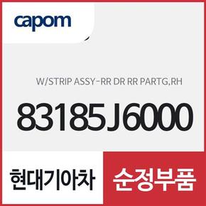 리어 도어 리어 파팅 웨더스트립 (고무몰딩),우 (83185J6000) K9