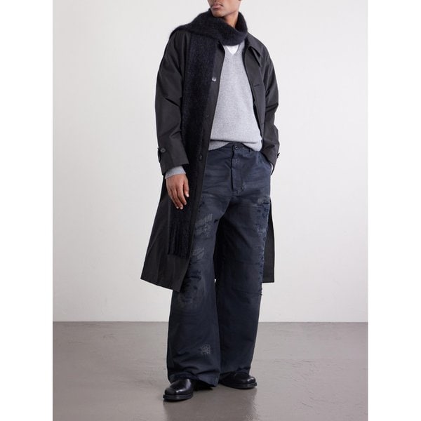 스트레이트 레그 디스트레스드 코튼 팬츠 46376663162969996