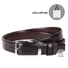 [브랜드쇼핑백요청시 제공]몽블랑 사각 버클 마이스터스튁 양면벨트 223405