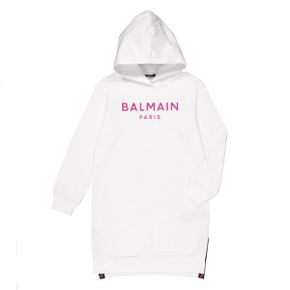 키즈 Girls 로고 엠브로이더드 Hooded Dress Size 6Y BU1B30-Z0081-100FU 1310473
