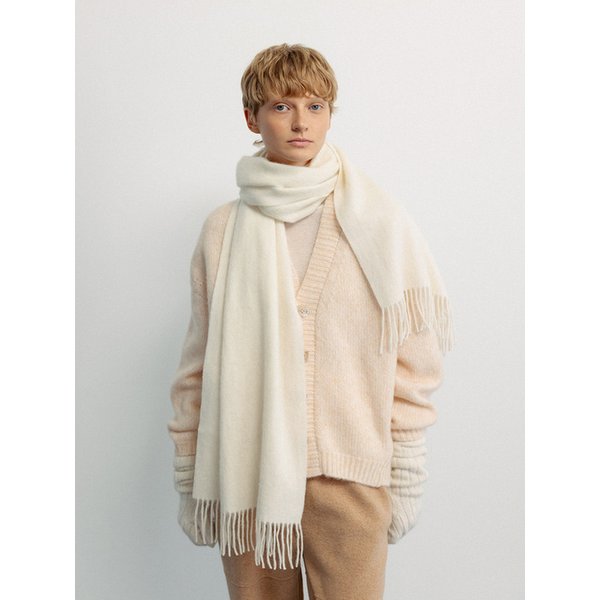 100% Pure Cashmere Muffler Brushed fabric_Daylight