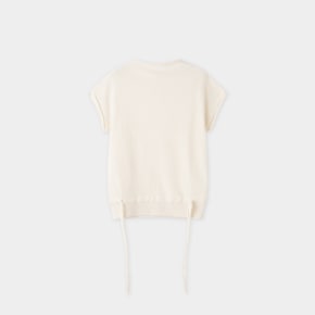[리오더] [25SS] 엘라 모크넥 하프 슬리브 탑 아이보리