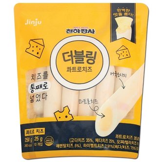  진주 천하장사 탱글탱글 더블링 간식 콰트로 치즈 가득 소시지 250g