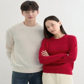 NP3SE601 [ON] 유니 꽈배기 라운드 스웻티 5680271