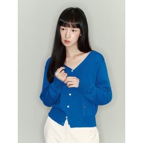 Everyday V-neck Knit Cardigan_cobalt blue