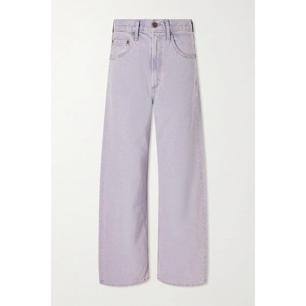 로우 커브 크롭 하이웨이스트 와이드 진 라일락 46376663163028878
