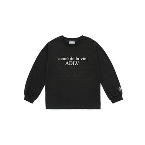 KIDS BASIC LOGO LONG SLEEVE T-SHIRT BLACK 키즈긴팔티 베이직로고 블랙