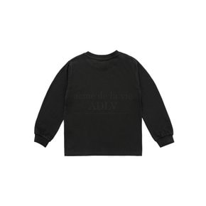 KIDS BASIC LOGO LONG SLEEVE T-SHIRT BLACK 키즈긴팔티 베이직로고 블랙