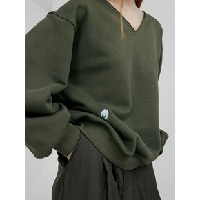 SAGE v-neck sweatshirts [khaki]