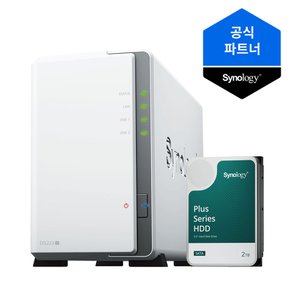 나스 2베이 NAS DS223j (2TBx1) 정품 HDD HAT3300