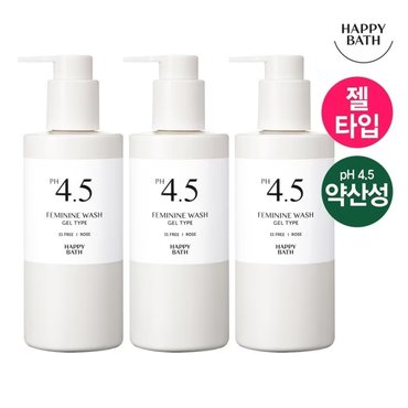 해피바스 PH4.5 약산성 로즈 여성청결제 250g*3입