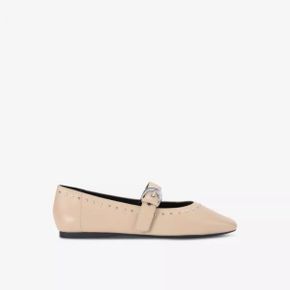 5468840 KG KURT GEIGER Nico stud-embellished flat faux-leather ballet flats