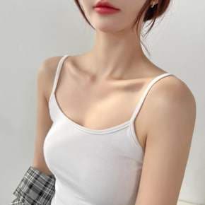여성 일자 Slim 끈나시 여름 시원한 이너 기본 나시