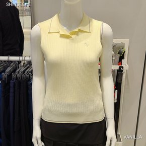 (6I43103 103) 2022년 여성 여름 조직감 폴로형 조끼 스웨터