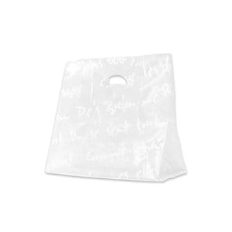  (SH) PE 불문 사각 M자형 비닐 봉투 봉지 쇼핑백 화이트 / 1호 100장