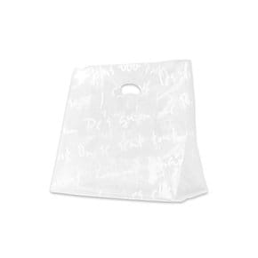 (SH) PE 불문 사각 M자형 비닐 봉투 봉지 쇼핑백 화이트 / 1호 100장