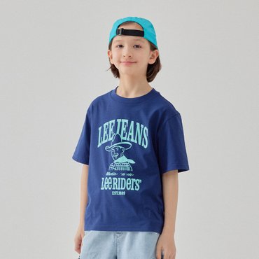 Lee Kids 카우보이 프린트 반소매티 네이비 LK2502ST26NA