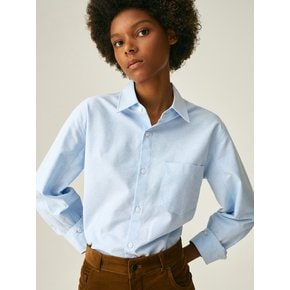 SLEEVE BUTTON-UP OXFORD SHIRT_LIGHT BLUE