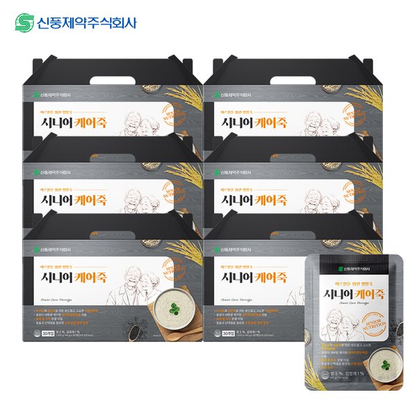 신풍제약 시니어 케어죽 (40g x 30포) x 6박스 영양죽 시니어죽