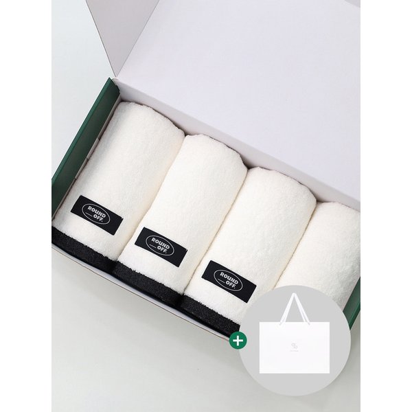 1퍼센테이지 블랙사파이어 180g 30수 코마사 타올 4P 선물세트