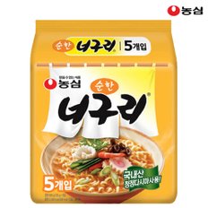 농심 순한너구리 120g x 5봉